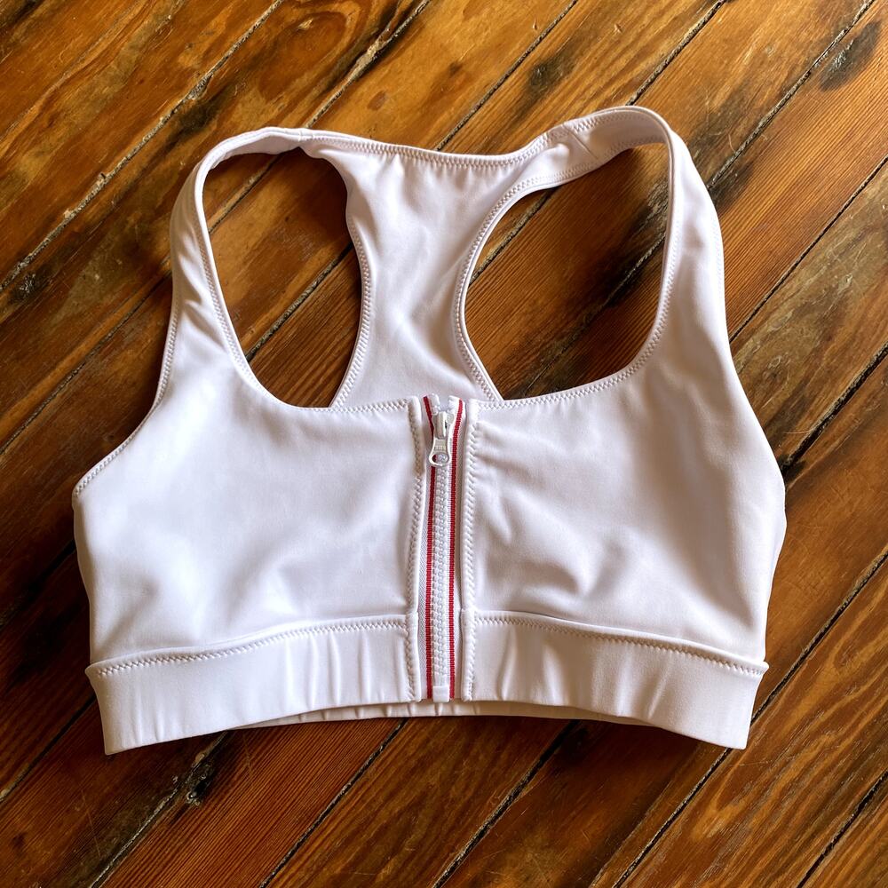 IVL Collective Front Zip White Sports Bra size 8